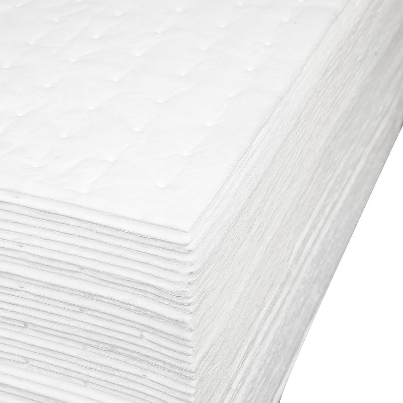 PONO 50 Pcs Oil Absorbent Pads, 15x20 IN White Heavy Weight Oil-Only Absorbent Pad,Used for Oil Spill Cleaning in Garage Workshop, Reusable, Washable, Durable - Image 2
